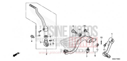 PEDAL/KICK STARTER ARM CRF150RD de 2013